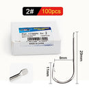 Anzol Patinha 100 Peças 1# a 10# Aço Carbono FRETE GRÁTIS