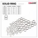 Solid Ring em Aço Inox 20 Peças 304= FRETE GRÁTIS - Jig Brasil