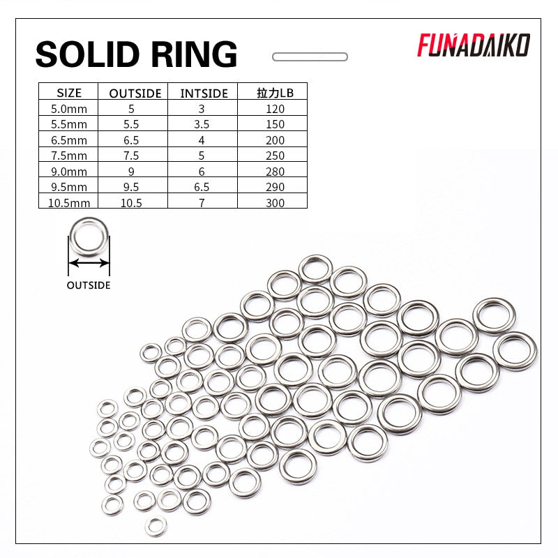 Solid Ring em Aço Inox 20 Peças 304= FRETE GRÁTIS - Jig Brasil