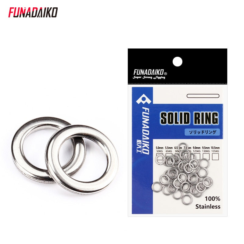 Solid Ring em Aço Inox 20 Peças 304= FRETE GRÁTIS - Jig Brasil