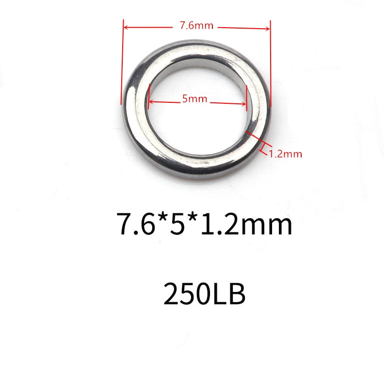 Solid Ring 50pcs em Aço INOX 304= FRETE GRÁTIS - Jig Brasil