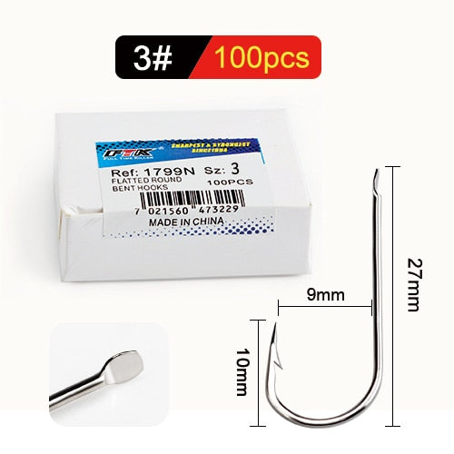 Anzol Patinha 100 Peças 1# a 10# Aço Carbono FRETE GRÁTIS - Jig Brasil