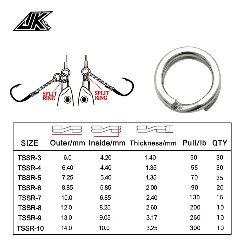 Split Rings em Aço Inox FRETE GRÁTIS - Jig Brasil