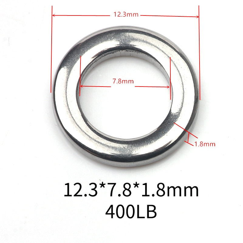 Solid Ring 50pcs em Aço INOX 304= FRETE GRÁTIS - Jig Brasil