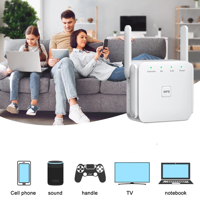 Repetidor WiFi 5G 1200 Mbps 2.4G Frequência FRETE GRÀTIS - Jig Brasil