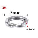 Split Ring 100pcs em Aço INOX 304= FRETE GRÁTIS - Jig Brasil