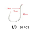 Anzol PIKE 30PCS 1/0 2/0 3/0 4/0 FRETE GRÁTIS - Jig Brasil