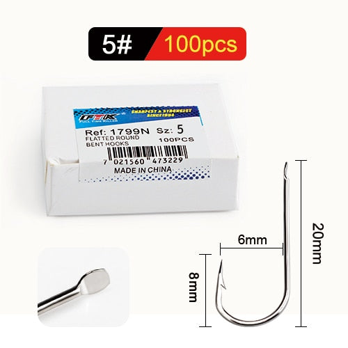 Anzol Patinha 100 Peças 1# a 10# Aço Carbono FRETE GRÁTIS - Jig Brasil