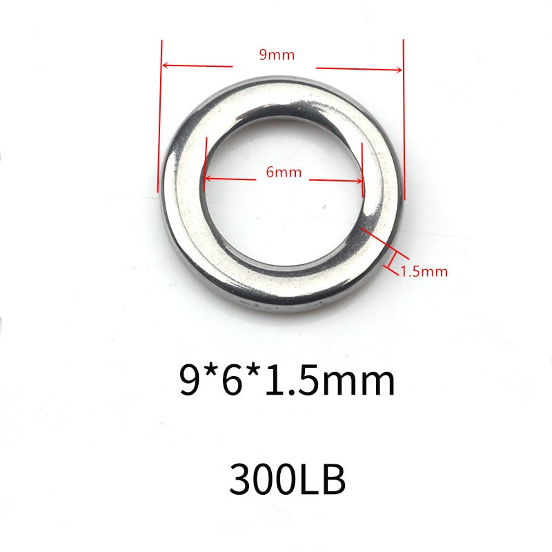 Solid Ring 50pcs em Aço INOX 304= FRETE GRÁTIS - Jig Brasil