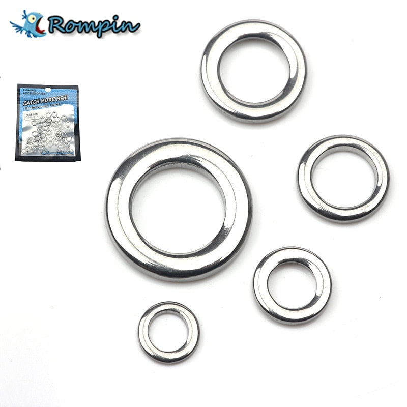 Solid Ring 50pcs em Aço INOX 304= FRETE GRÁTIS - Jig Brasil