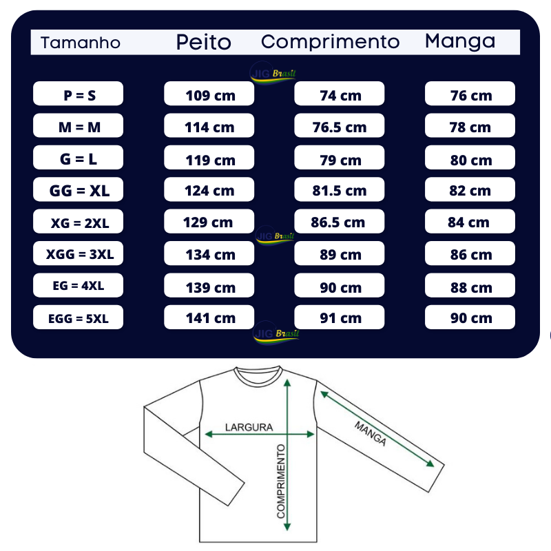 Camisa de Pesca Com Proteção UV 50% FRETE GRÁTIS - Jig Brasil