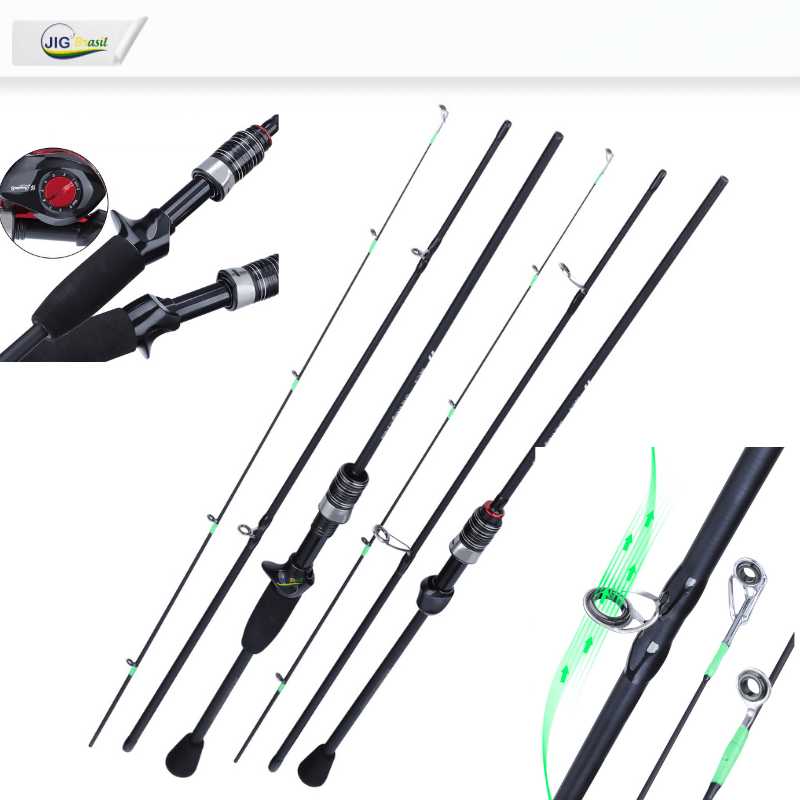 Vara de Pesca Ultra-Light em Fibra de Carbono 1.8metros FRETE GRÁTIS - Jig Brasil